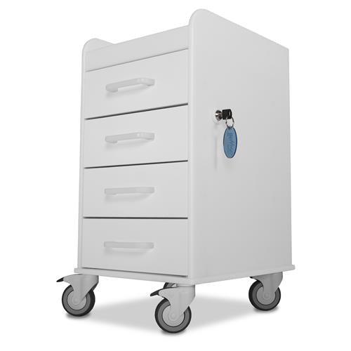Polyethylene Compact 4 Drawer Locking Carts - IVF Store