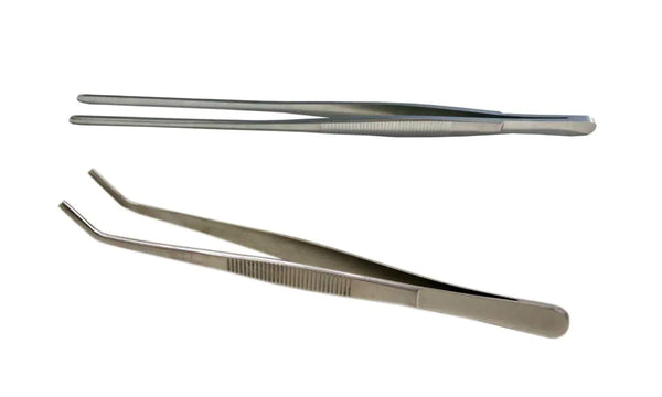 Minitube, Blunt End Tweezers made of Stainless Steel; Straight, blunt end.