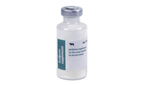Minitube, Antibiotic supplement for One-step extender for bovine semen; Antibiotic formula in powder, Comes in glass bottle, Approx. 1.65 g, for a total volume of 22 ml; Vet only Prod. No. 13504/9000