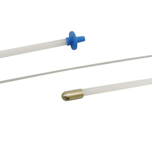 Minitube, Equine ET pipette for 0.5 ml straws, with side opening; Metal tip with side opening, flexible, single packed, sterilized, single use. Used with AI stylet Ref. 17209/1065. Prod. No. 19290/1065