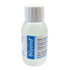 Minitube, Beyond®, equine semen extender for long-term storage; Equine semen extender for long-term storage of chilled semen at +5°C and optionally at +17°C. Ready to use in 100 ml bottles. Prod. No. 13570/0100
