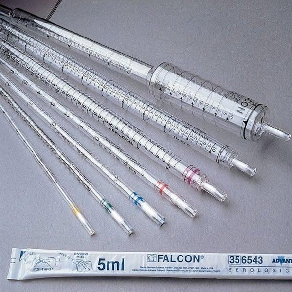 Falcon Serological Pipets. 1ml, 2ml, 5ml, 10ml, 25ml, 50ml