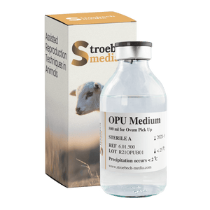 Stroebech Media, OPU Medium; 500 ml medium in glass bottle Prod. No. 6.01.500