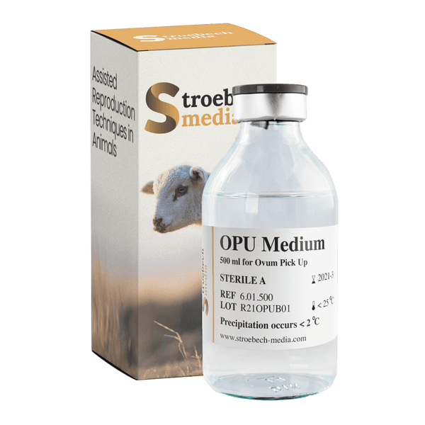 Stroebech Media, OPU Medium; 500 ml medium in glass bottle Prod. No. 6.01.500