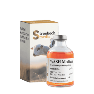 Stroebech Media, Small Wash Medium; 50 ml medium in glass bottle for Oocyte/Embryo Wash, Prod. No. 5.02.050
