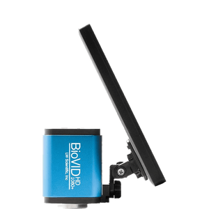 BioVIEW microscope camera and monitor side view