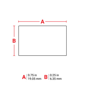 Aggressive Adhesive Multi-Purpose Clear Polyester Labels for M6 M7 Printers - 0.25" x 0.75"
