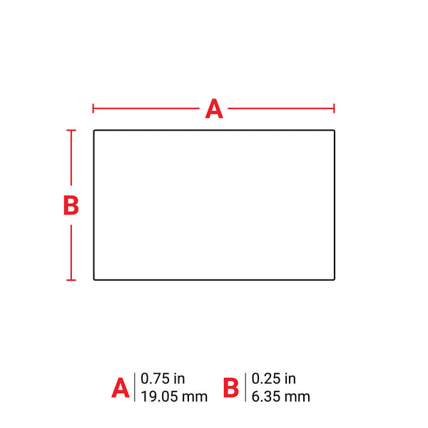 Aggressive Adhesive Multi-Purpose Clear Polyester Labels for M6 M7 Printers - 0.25" x 0.75"