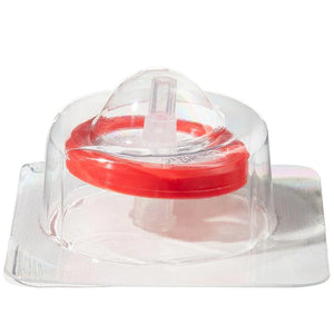 Cellulose Acetate (CA) Some protein binding and extractables For sterile filtration and clarification of: buffers, aqueous solutions and reagents Polypropylene housings with red color rings in plastic packaging