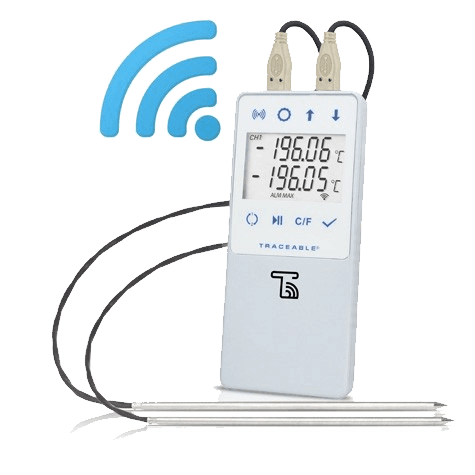 TraceableLIVE® Liquid Nitrogen Datalogging Traceable Thermometer. Dual Probe Version.