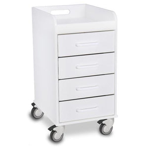 Polyethylene Compact 4 Drawer Locking Carts - IVF Store